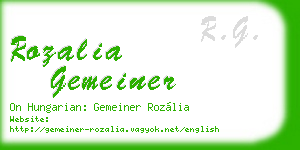 rozalia gemeiner business card